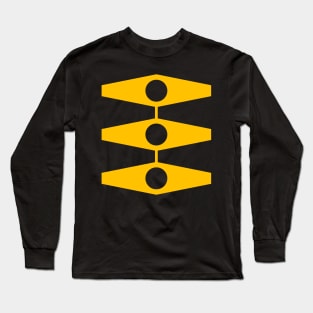 Abstract Eyes in Warm Yellow Long Sleeve T-Shirt
